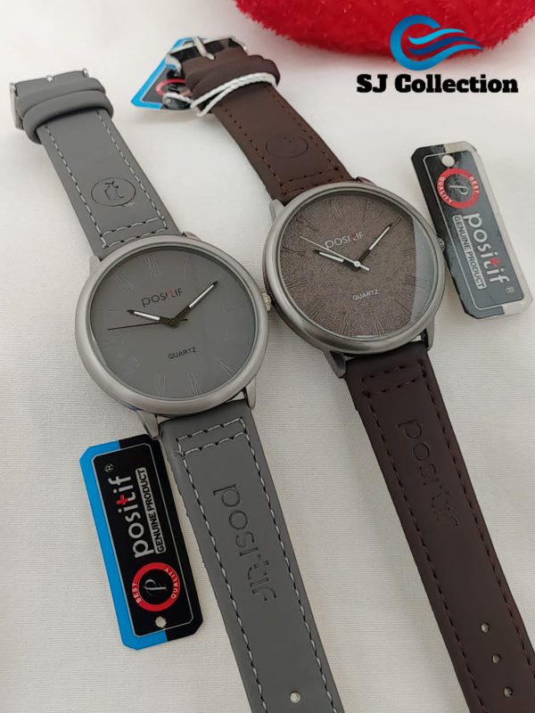Positif Leather strap watch in decent style
